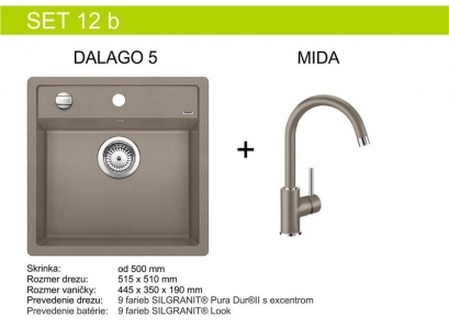 Blanco SET08-B Dalago 5+bat.MIDA, šampaň