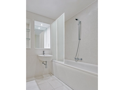 Vaňová zástena LUX L2 96 BI,sklo voda