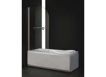 Vaňová zástena STYL GLASS L1,chróm,číre sklo