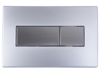 STYRON tlačidlo závesné WC HRANATÉ chróm mat.,tl.chróm lesklé HRANATÉ