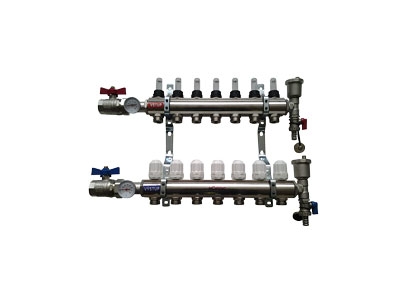 Rozdeľovač 4-vyv.s term.+prietok.1x3/4