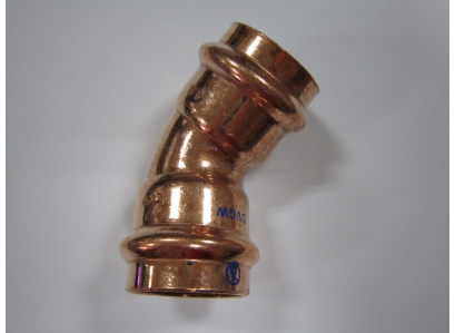 CU Oblúk meď 45° FF 28 LISOVACÍ RZ 9041 VODA