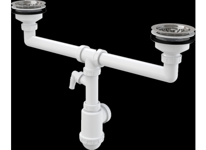 Sifón DVOJDREZ ner.mr.pr.115+príp.A 453P