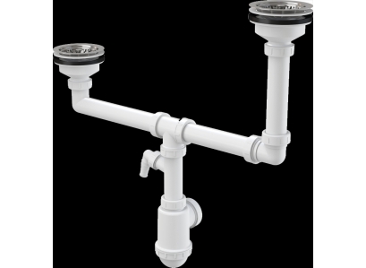 Sifón DVOJDREZ ner.mr.pr.115+príp.A 454P