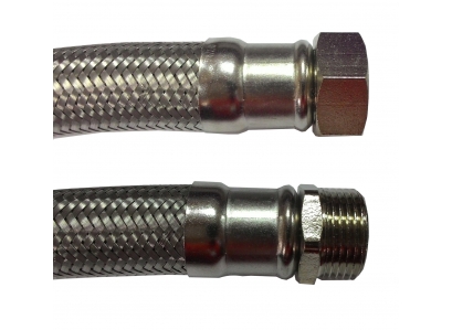 Spoj.Had.INOX   1 " MF 30cm priama