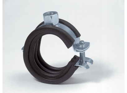 Objímka jednošrub. M8 12-15 s gumou 1/4"