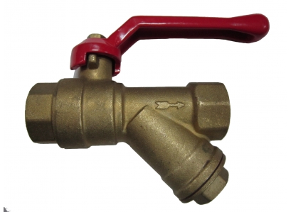 Guľový kohut s filtrom 3/4" FF páka,VODA