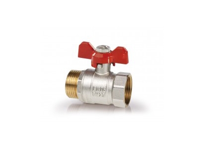 Guľový kohut 1/2" MF motýľ VODA