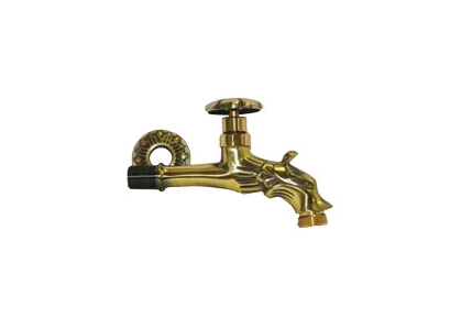 Záh.ventil DRAK mosadz leštený-OTOČNÝ