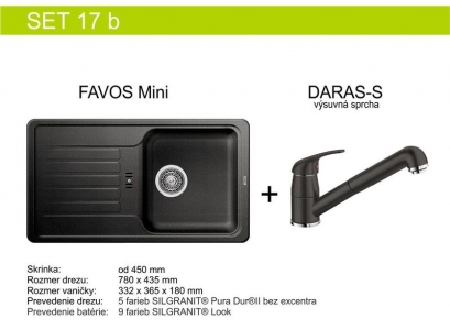 Blanco SET 09-B Favos mini + Daras-S šampaň