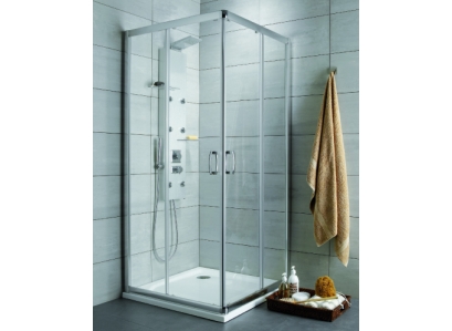Spr.kút PREMIUM PLUS C 90x90-chróm,satén