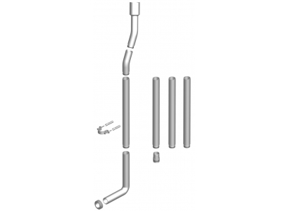 Rúrka splach. komplet sada P 2466B/IV DN35/50mm