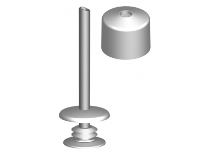 Rovná trúbka k pis.+manž.25cm T-2419P BI