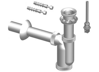 Pisoárový sifón KZT+sif.+rúrka