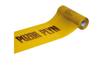 Výstražná fólia "POZOR PLYN" 300mmx100m