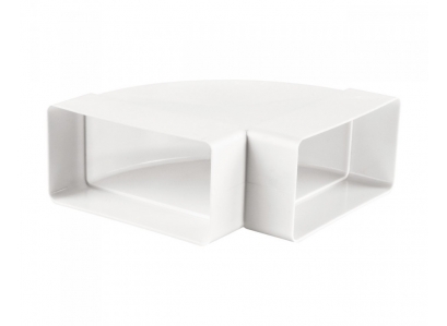 Ploché horizontálne plastové koleno 90°, 55 x 110 mm