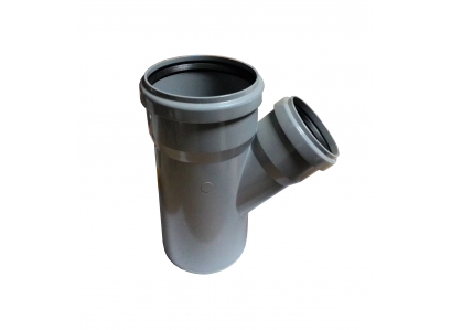 Odbočka O 110/63-45° PVC-U s gumeným tesnením