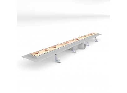 STYRON spr.žľab+rošt 80cm nerez FLOOR