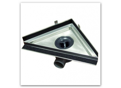 Sprchov.žľab bez roštu  ROHOVÝ 21x21cm