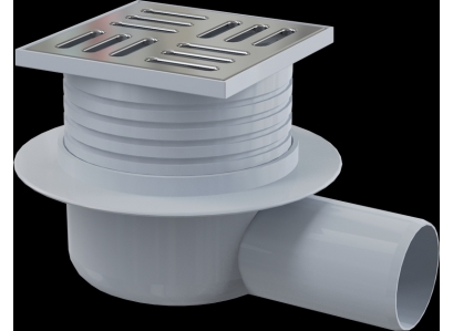 Podl.vpusť bočná NEREZ 105x105/50 ZNÍŽENÁ