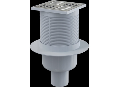 Podl.vpusť spodná NEREZ 105x105/50 + sp.klapka