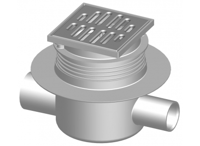 Podl.vpust bočná 100x100  nerez T1025C